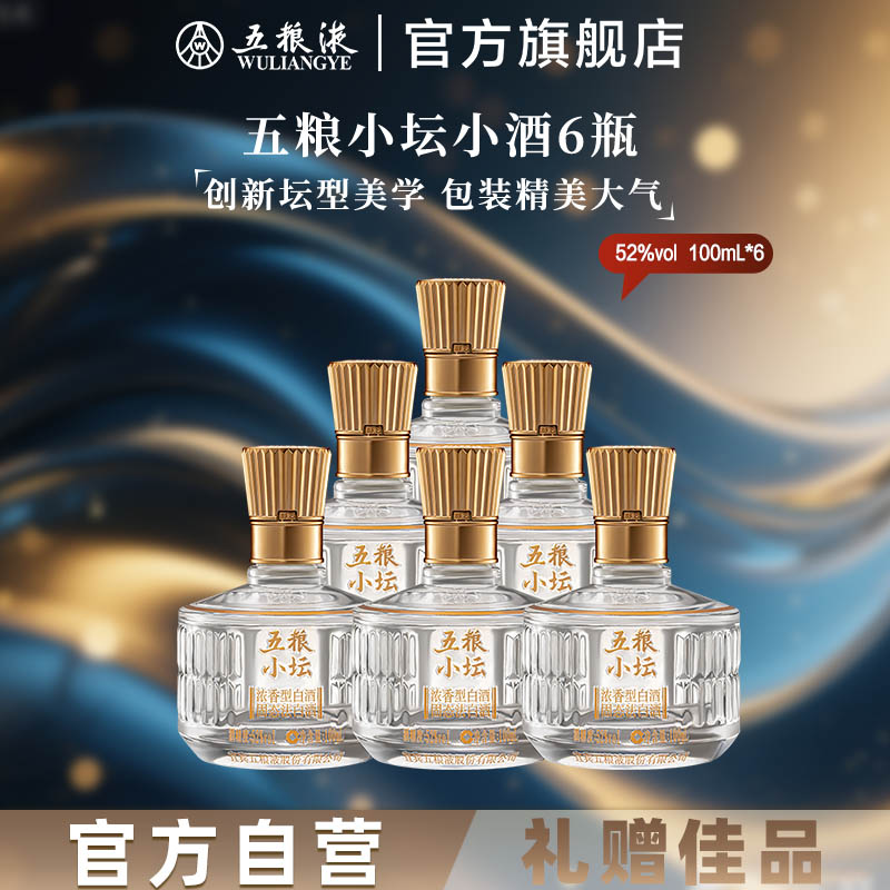 五粮液官方五粮小坛小酒6瓶