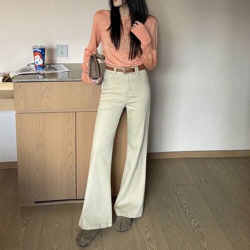秋季弹力藏肉新款舒适女喇叭2026