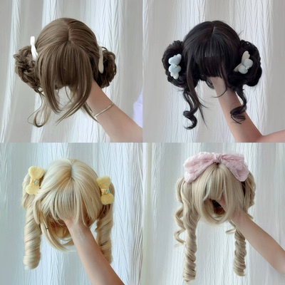 lolita假发双马尾doll感罗马卷