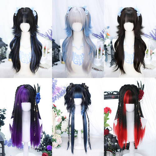 特惠lolita假发全头套挑染长卷发