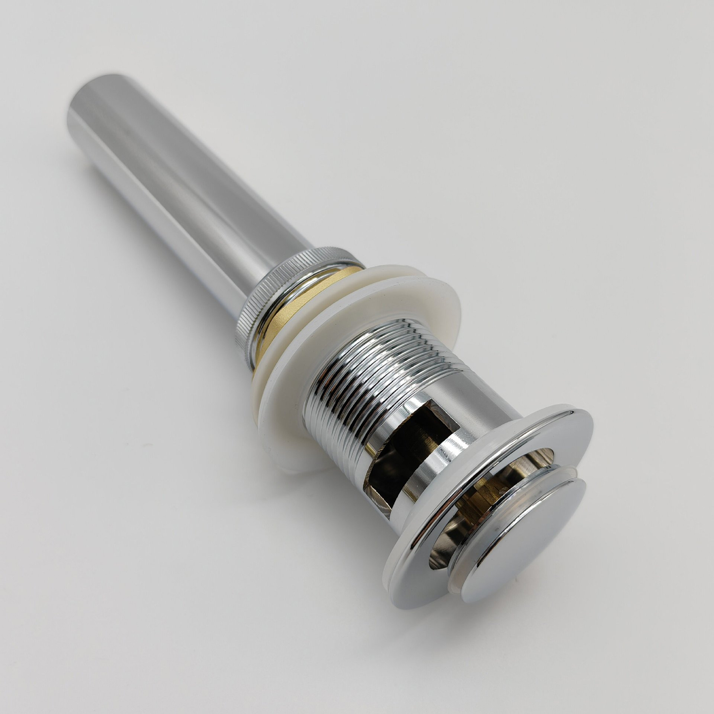 全铜镀铬洗手盆下水器配件小弹跳台盆排水配件精品银色洗脸盆下水