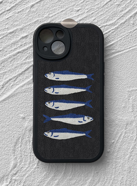 咸鱼翻身~个性创意苹果17promax手机壳iPhone15小米14Ultra适用华为p80mate60全包nova13荣耀200vivo/s19硅胶