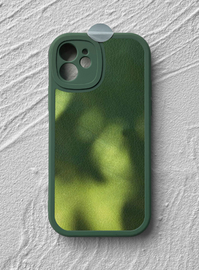 适用苹果16promax手机壳15小米14华为mate60小羊皮p70荣耀200绿色nova13一加12oppo全包防摔vivox100绿色光影