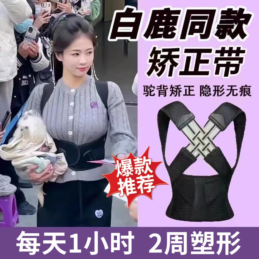 腰椎间盘突出护腰带护士专用神器腰痛运动驼背女士护腰护背一体xy