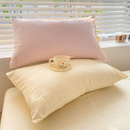 纯色水洗棉枕套一对装 48x74cm枕头套2个装 家用宿舍单双人枕芯套