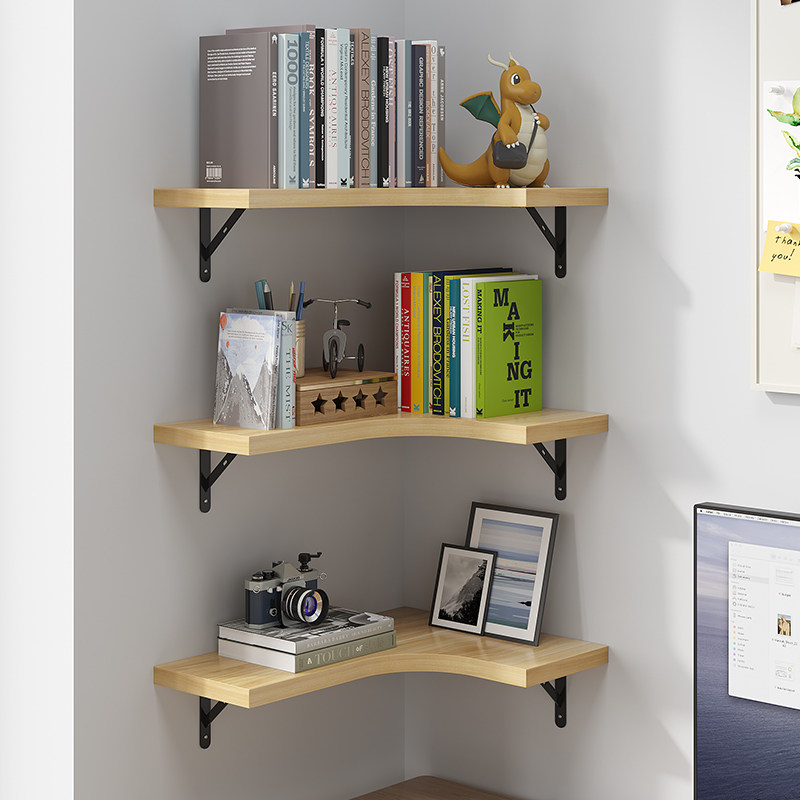 转角置物架客厅墙上路由器壁挂隔板挂墙拐角书架卧室墙角装饰木板,住宅家具,搁板/置物架/家用陈列架,淘宝优惠券,粉丝福利购,淘宝优惠卷