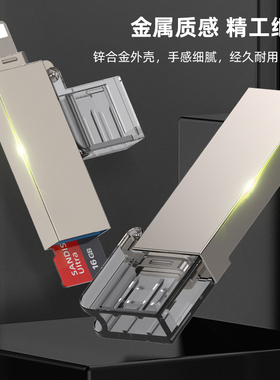 适用于苹果手机TF内存卡转换头电脑USB3.0多功能转换器OTG读卡器