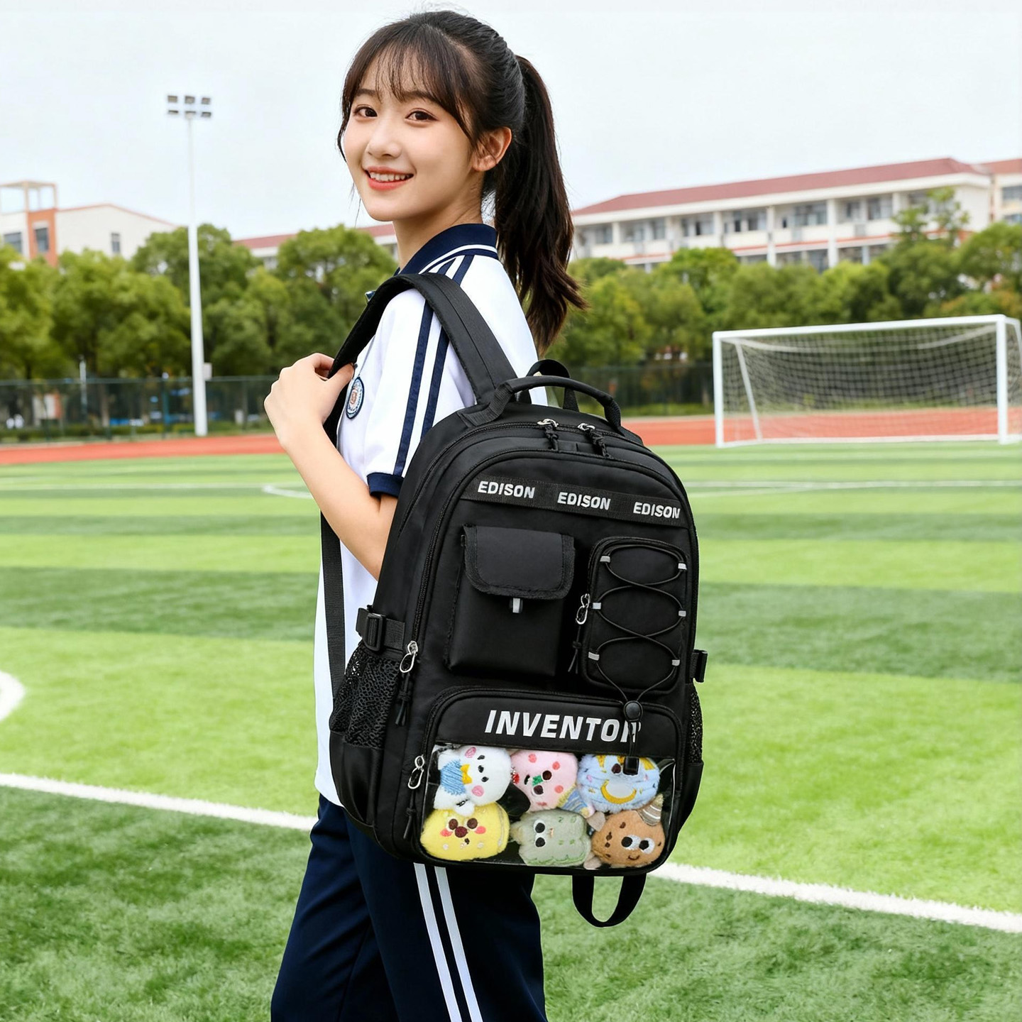 爱迪生初高中生双肩痛包