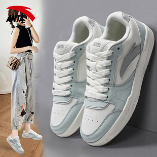 安踏板鞋女鞋秋季新款学生厚底ins潮百搭低帮轻便软底休闲运动鞋