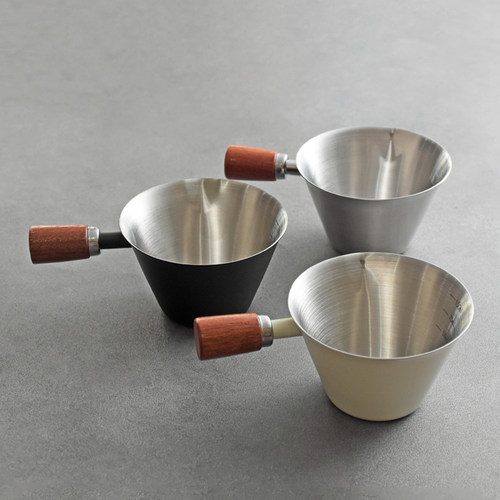 萃取咖啡量杯木柄鹰嘴带刻度杯