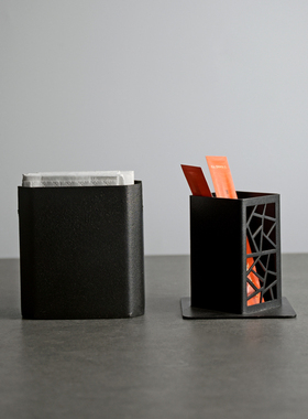 秋とLANカ一ベンタ一复古黑色长方形牙签牙线盒小纸盒牙签收纳罐