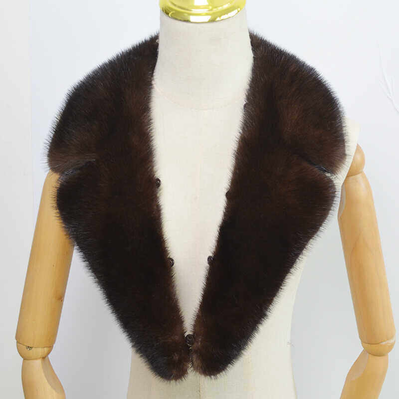 冬保暖貂皮水貂毛领青果领单卖真毛小西服皮草男女通用加大西服领
