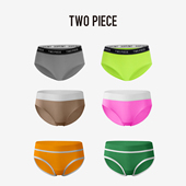 4条 TWOPIECE织带内裤 女薄款 亲肤透气舒适运动女三角裤