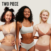 TWOPIECESupersoft三角杯 抹胸莱卡棉内衣女无钢圈亲肤薄杯文胸