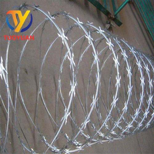 厂家刀片刺绳螺旋式滚笼刺丝围墙防爬网护栏防刺网铁丝网刺丝