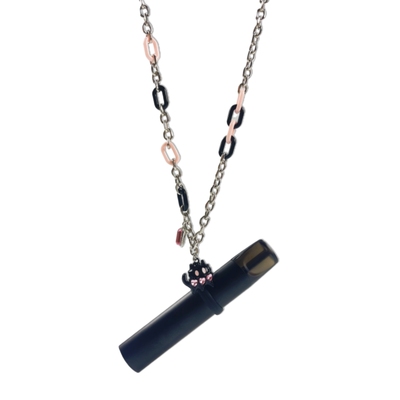 适用亚克力猫咪钛钢挂链挂绳通用烟杆保护套悦刻5代幻影挂脖电子眼项链柚子防丢鸭嘴兽魔笛sp2s雪茄金属pro潮