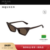 2026新款 开云眼镜McQueen男女猫眼玳瑁板材太阳镜墨镜AM0557S