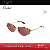 开云眼镜 卡地亚Cartier潮流猫眼墨镜金属防紫外线太阳镜CT0431S