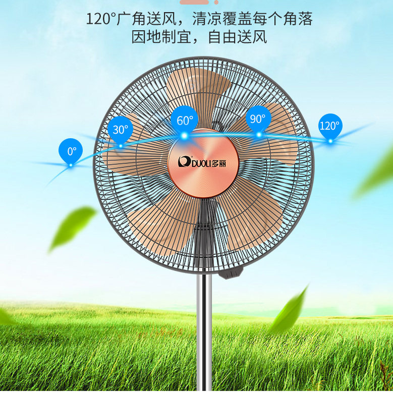 多丽按键式家用五档风力调节大风