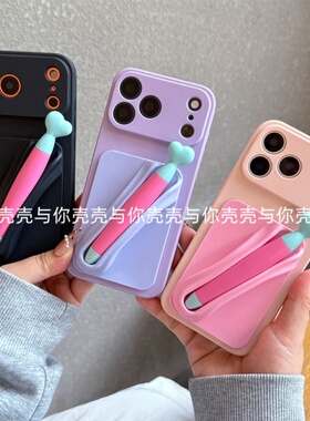 带触屏笔的适用小米17promax手机壳小米14/15Ultra可放唇彩唇釉口红civi5/4/3创意12/13pro女Mi11/10新款mix4