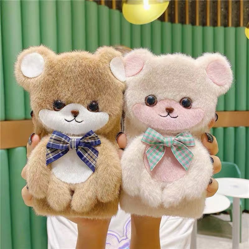 oppo任意型号手机壳可爱毛绒小熊