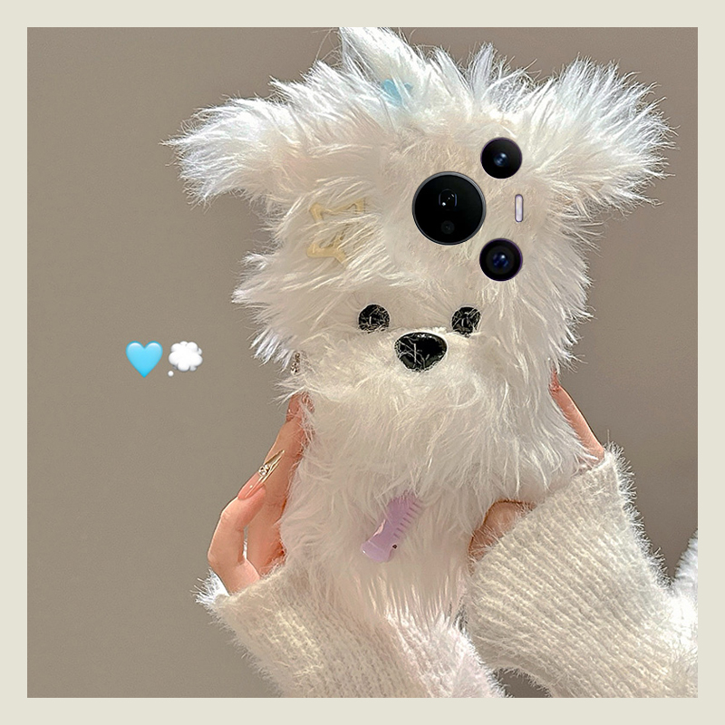 适用苹果17promax手机壳苹果16promax毛绒款iPhone15立体14pro秋冬13/12mini新款11毛茸茸XSMAX卡通xr女8plus