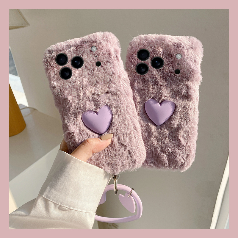 立体爱心适用OPPOA5Pro手机壳A3x毛绒a98/A97秋冬a96/a95手环a93s/a92s挂件a58/a575G新款a56/a55女a35套A11X