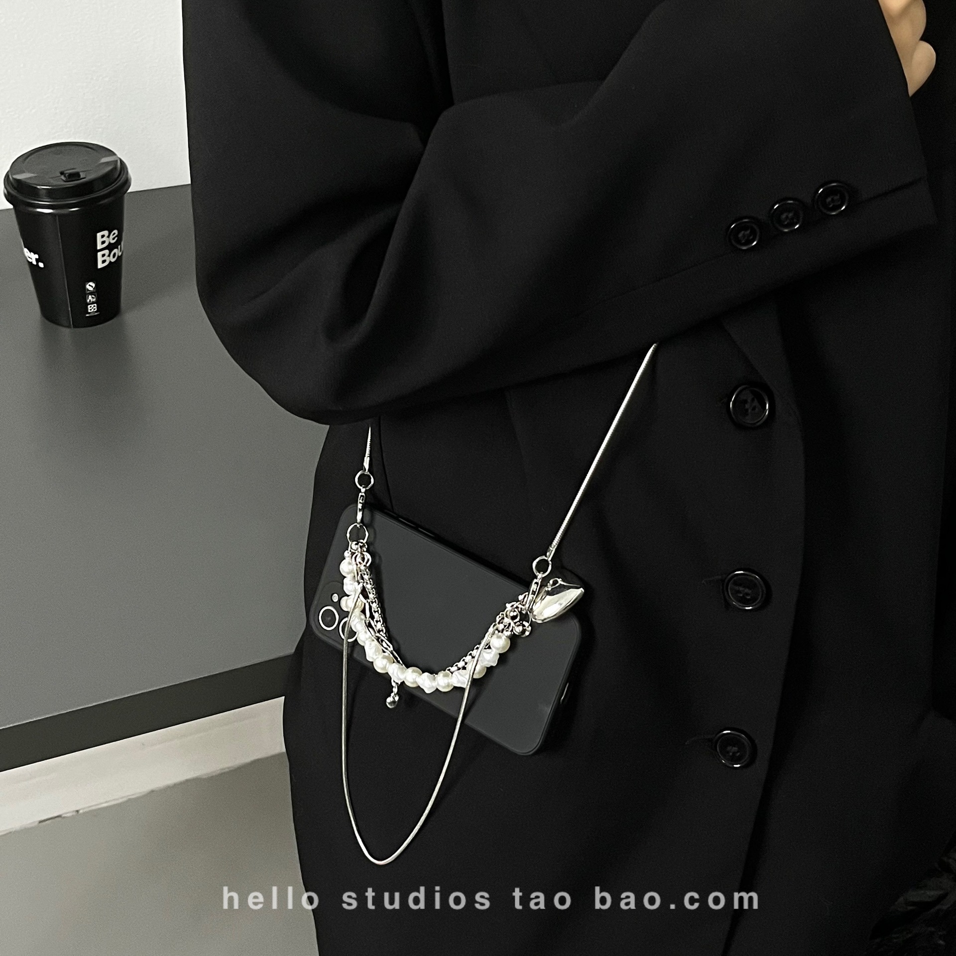 三星任意型号手机壳斜跨可背链条