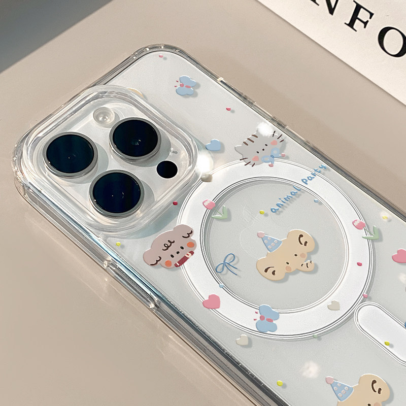 适用OPPOA1Pro磁吸卡通透明A3x手机壳a2m可爱a98/A97全包a96/a95保护套a93s/a92女a58/a57 5G防摔A72小众A56