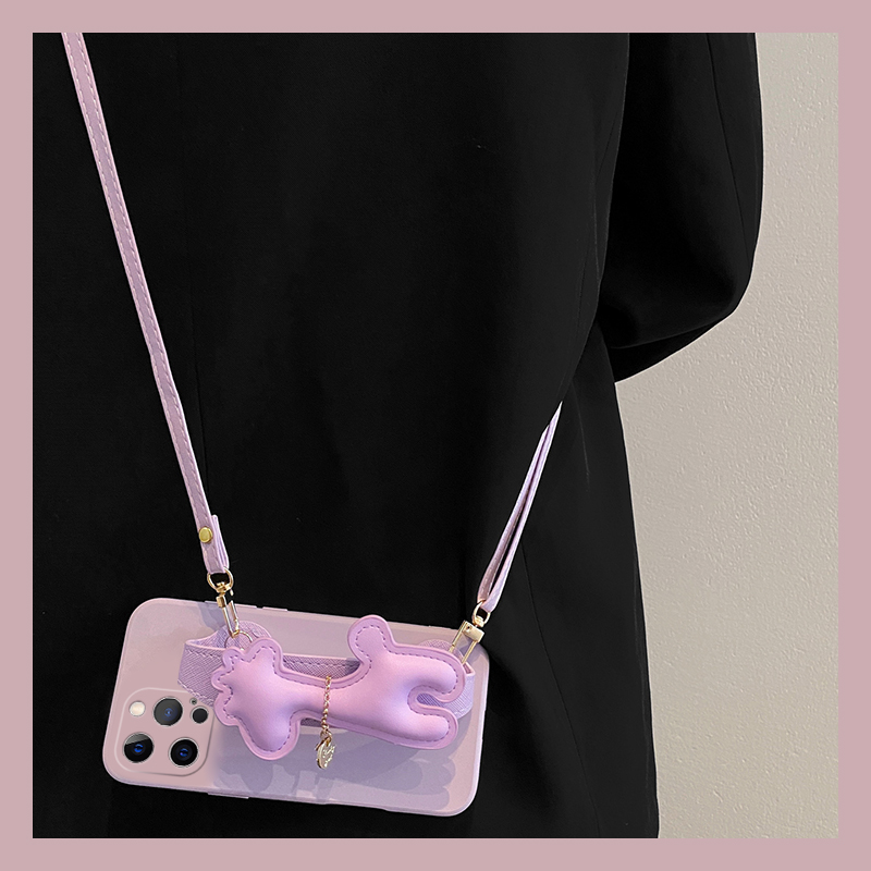 长颈鹿腕带适用OPPOA1Pro手机壳A3x斜挎a2m挂绳a98/A97立体a96/a95卡通a93s/a92女a58/a57 5G软壳A56/a9x小众