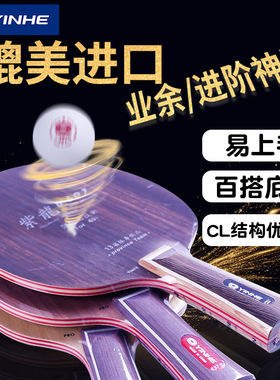 银河黑檀7乒乓球底板紫龙D607纯木CL结构球拍黑檀七437正品