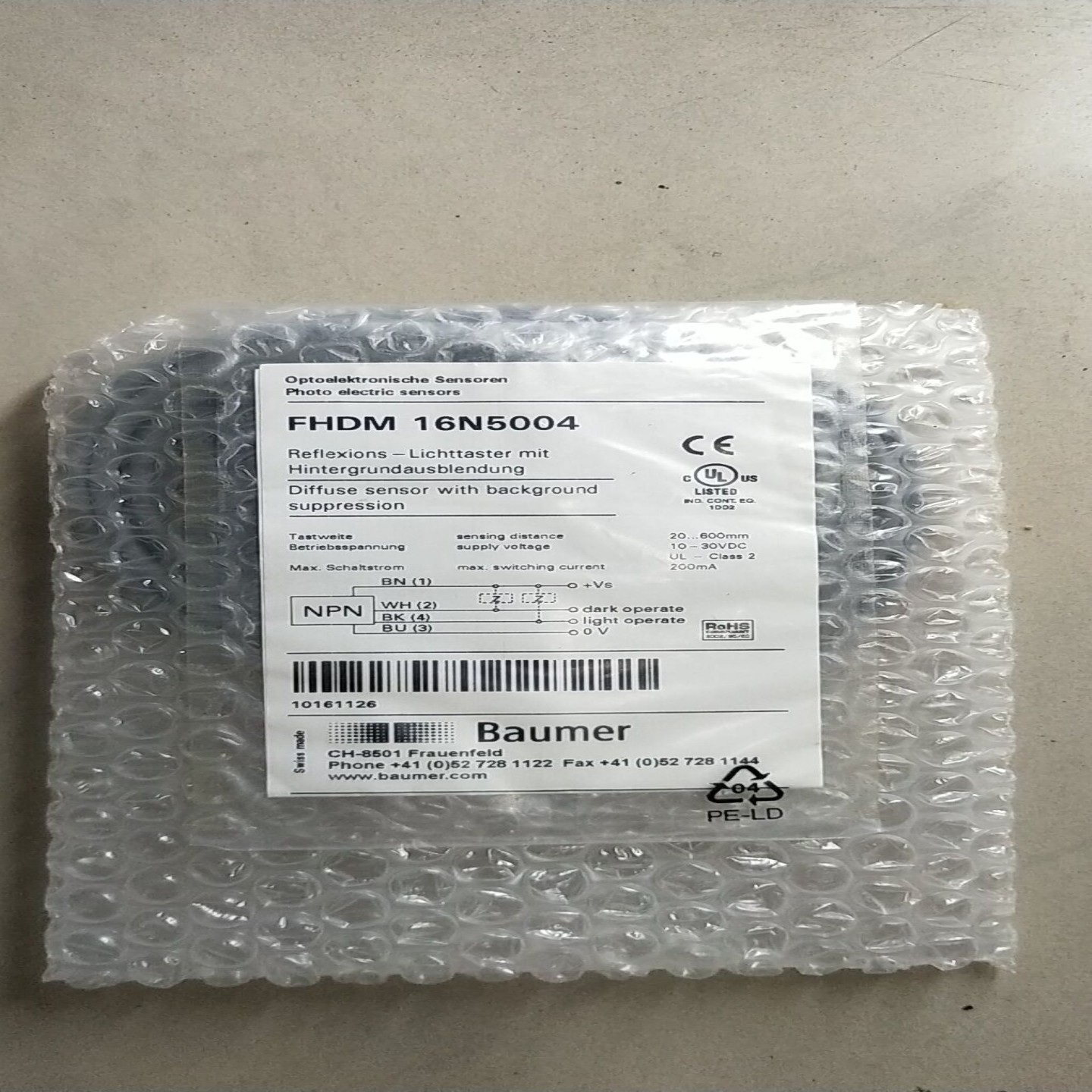 售前询价全新原装正品宝盟 BAUMER  FHDM 16N5004 现货*