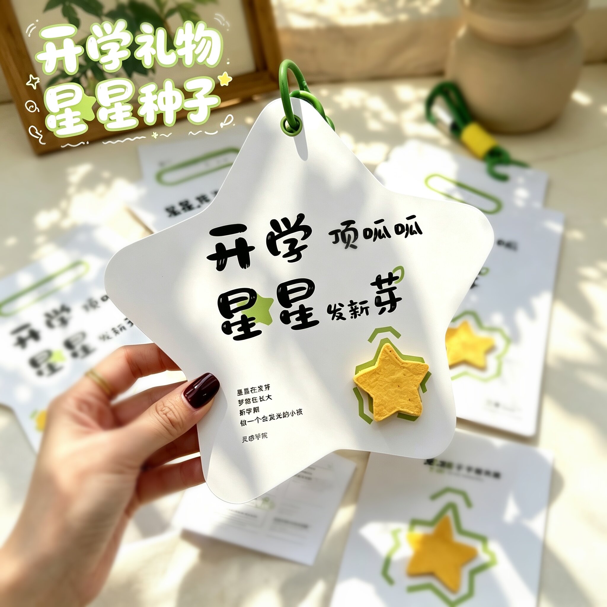 开学礼物幼儿园仪式感送小学生星星可发芽立体种子贺卡可种植卡片