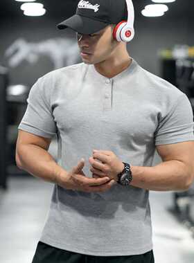 MPA夏季新中式亨利领/翻领大POLO健身短袖男篮球跑步速干高弹T恤