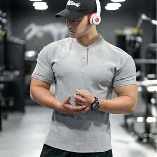 MPA夏季新中式亨利领/翻领大POLO健身短袖男篮球跑步速干高弹T恤