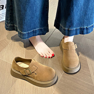 厚底全包柏肯鞋女士春季2026新款拖鞋便鞋便鞋覆古懒鞋0123r