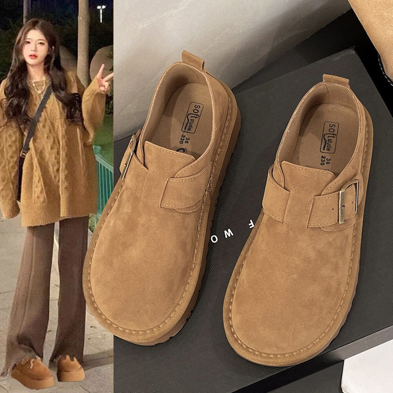 平底全包勃肯鞋女2026新款春秋一脚蹬休闲乐福鞋软底豆豆博0123r,女鞋,勃肯鞋/软木鞋,淘宝优惠券,粉丝福利购,淘宝优惠卷