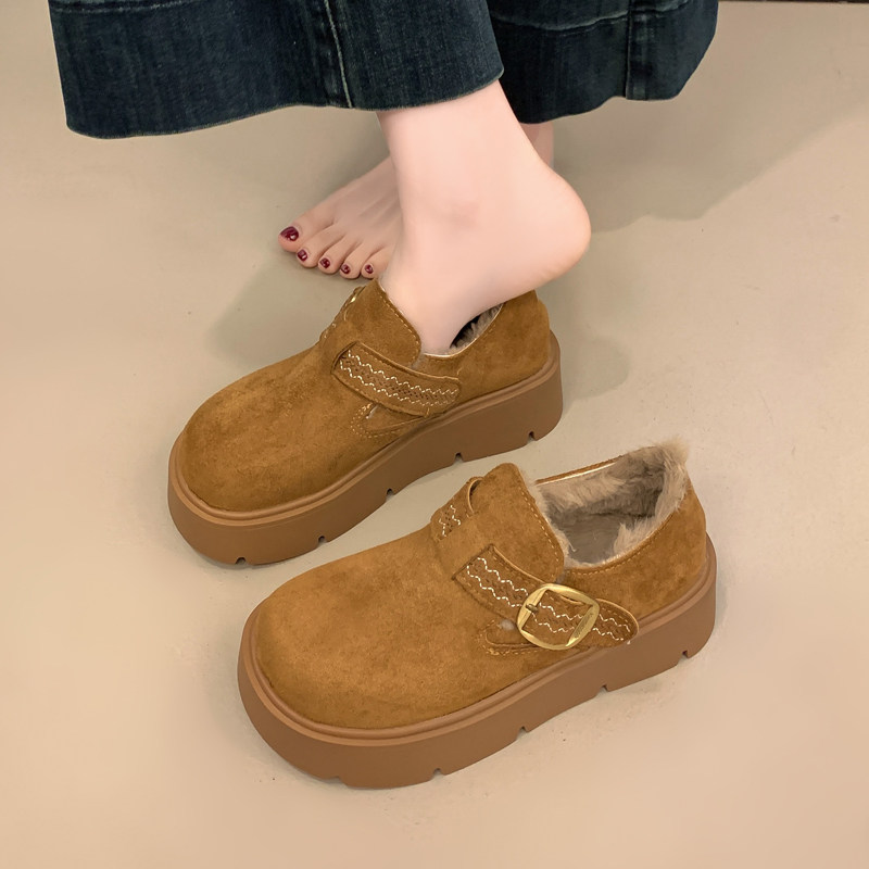 松糕厚底加绒勃肯鞋女春秋2026新款一脚蹬乐福棉鞋加厚保暖0115w,女鞋,勃肯鞋/软木鞋,淘宝优惠券,粉丝福利购,淘宝优惠卷
