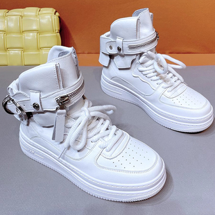 高筒老爹鞋女鞋子2026春季春秋新款百搭运动休闲鞋厚底松糕0125w