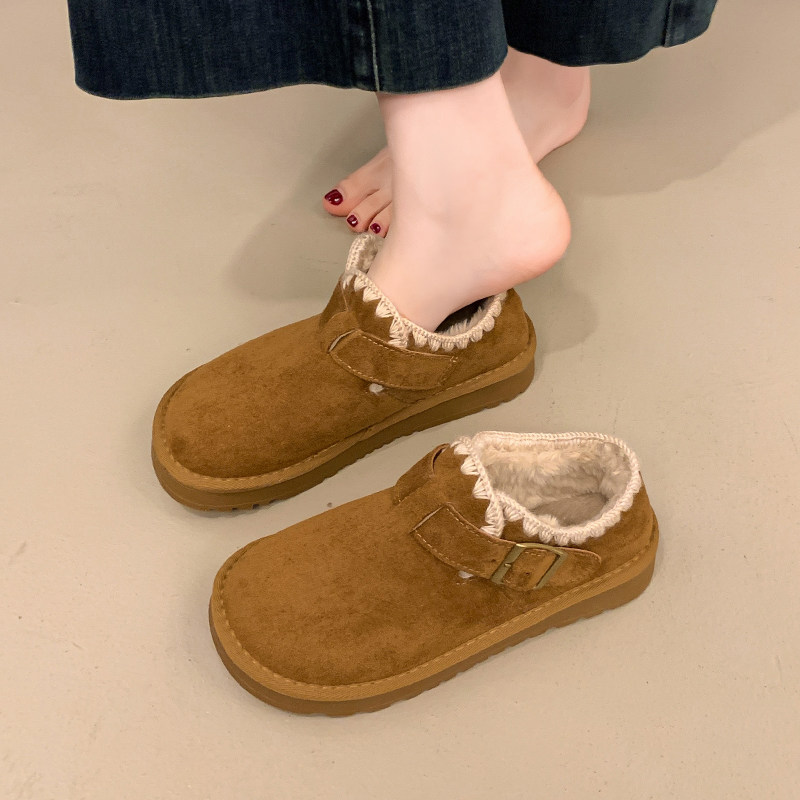 平底加绒勃肯鞋女春秋2026新款懒人孕妇加厚保暖棉鞋一脚蹬0115w,女鞋,勃肯鞋/软木鞋,淘宝优惠券,粉丝福利购,淘宝优惠卷