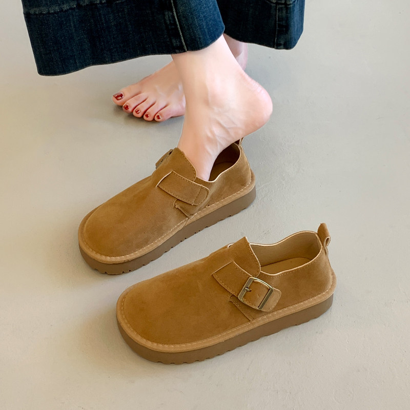 平底全包勃肯鞋一脚蹬博肯单鞋女款2026新款春秋休闲乐福豆0115w,女鞋,勃肯鞋/软木鞋,淘宝优惠券,粉丝福利购,淘宝优惠卷