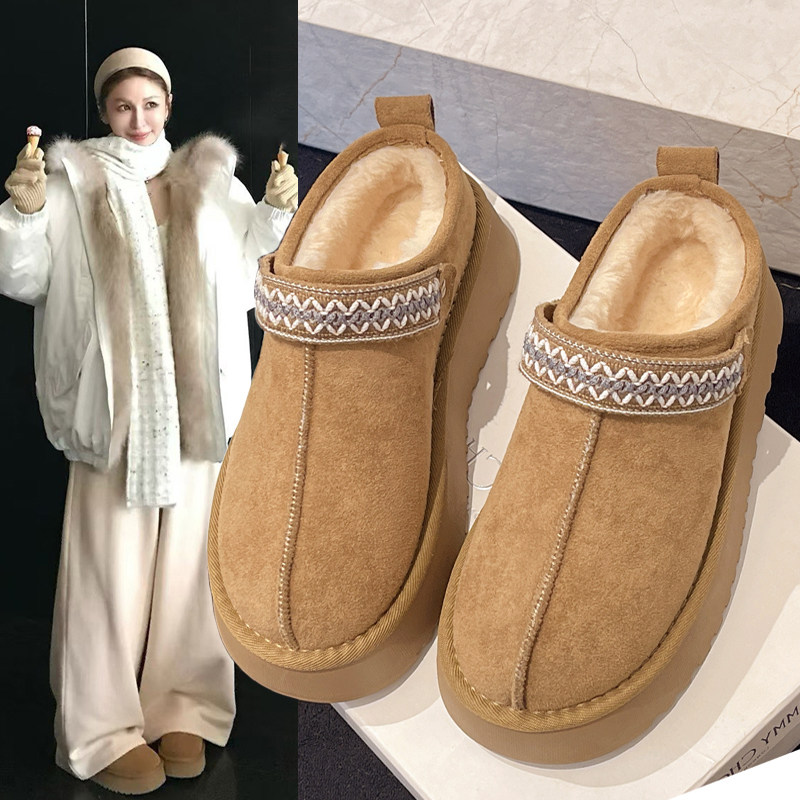 低帮厚底靴半拖女春秋外穿2026新款孕妇加绒加厚保暖勃肯棉0115w,女鞋,勃肯鞋/软木鞋,淘宝优惠券,粉丝福利购,淘宝优惠卷