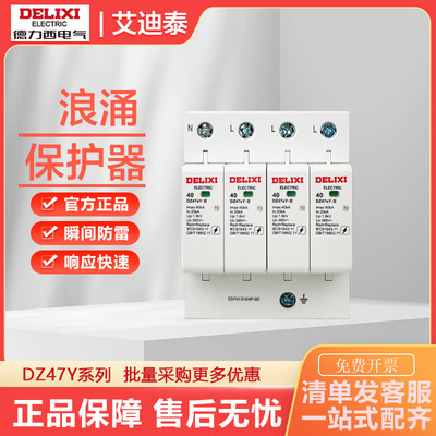 德力1西DZ47sY-II浪涌保护器 2P20KA电源模块家用一级防避雷器