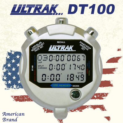 电子秒表DT100定尔志ULTRAK奥赛克100道3排显示计时器田径训练