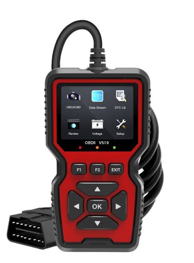 跨境V519 obd汽车检测仪读码卡电瓶检测解码仪器obd2 汽车诊断仪