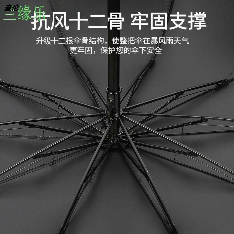 雨伞轻便携带12骨加固超大号雨伞男女防风晴雨两用黑胶学生加大双