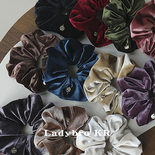 细腻金丝绒秋冬肥肠发圈不伤发 扎头发发绳女头花发饰百搭新头饰