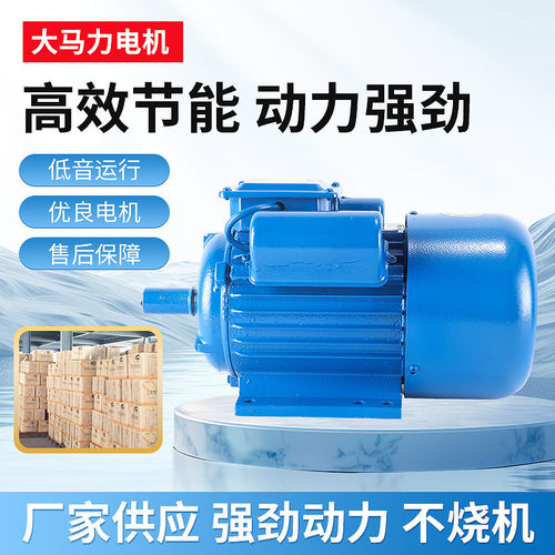 220V单相大功率电动机铝线线电机小型紧凑设计工业设备专用
