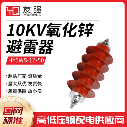 10KV高压避雷器HY5WS-17/5035KV氧化锌110kv防雷复合专用