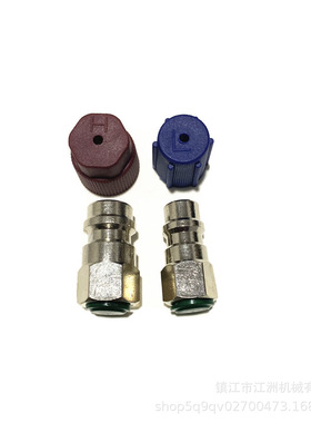 R12 R22螺纹接口转换口R134a汽车空调快速接头高低压转换口气门芯